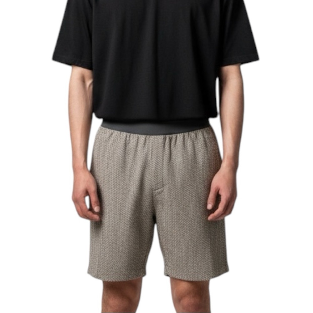 LULULEMON Mens Bowline 11” Unlined Shorts in Chevron Gray Size Small